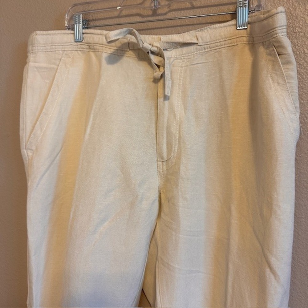 NWT Cubavera Linen Blend Men's Regular Fit Drawstring Pants XL 30" Inseam - Picture 3 of 9